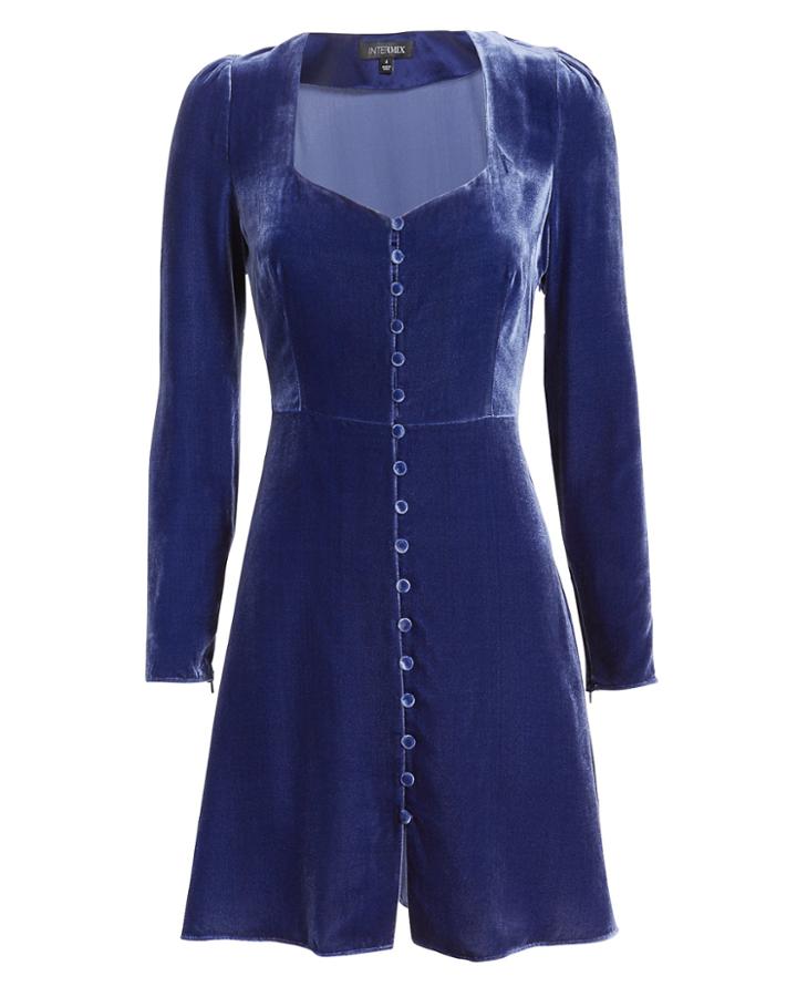 Exclusive For Intermix Intermix Veronica Mini Dress Navy 6