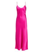 Anine Bing Rosemary Slip Midi Dress Hot Pink P