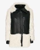 Yigal Azrouel Shearling Trim Hooded Leather Parka