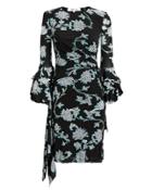 Diane Von Furstenberg Faridah Floral Mini Dress Black/print S