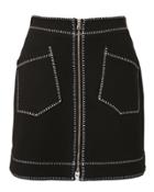 Mcq By Alexander Mcqueen Contrast A-line Mini Skirt Black S