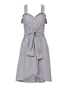 Derek Lam 10 Crosby Striped Tie Front Mini Dress