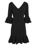 Cinq  Sept Dominique Ruffle Mini Dress Black Zero