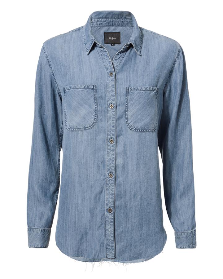 Rails Carter Dark Vintage Shirt Denim-drk P