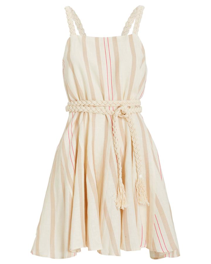 Alexis Dimma Linen Dress Beige/stripes M