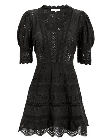 Love Shack Fancy Loveshackfancy Kristen Mini Dress Black Zero
