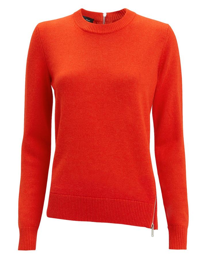 Proenza Schouler Zip Detail Red Sweater Red S