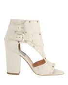 Laurence Dacade Rush Silver Stars Buckled Sandals White 37