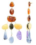 Cult Gaia Sloane Amber Earrings Multicolored Stones 1size