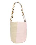 Soraya Hennessy Pastel Midi Bucket Bag Pink/tan 1size
