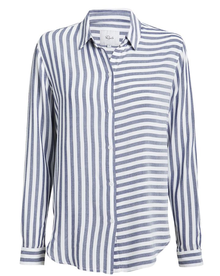 Rails Bonnie Button Down Shirt. Blue/white L