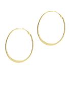 Argento Vivo Wavy Gold Hoops Gold 1size