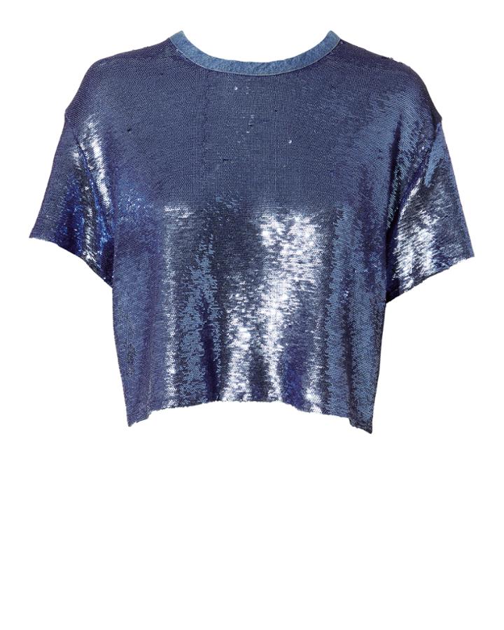Iro Natesa Sequin T-shirt Blue-lt 38