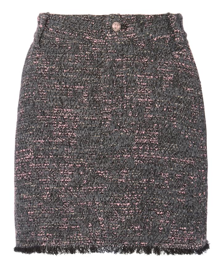 Intermix Derek Lam 10 Crosby Tweed Mini Skirt Multi Zero