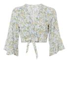 Nightcap Clothing Floral Wrap Crop Top Multi P