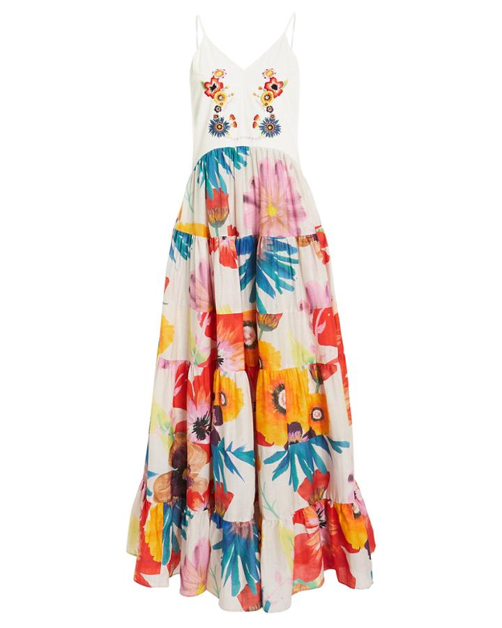 Carolina K Marieta Gardenia Dress White/floral M