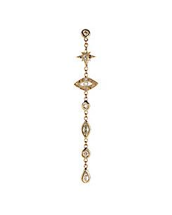 Jacquie Aiche Pav Five Diamond Drop Earring