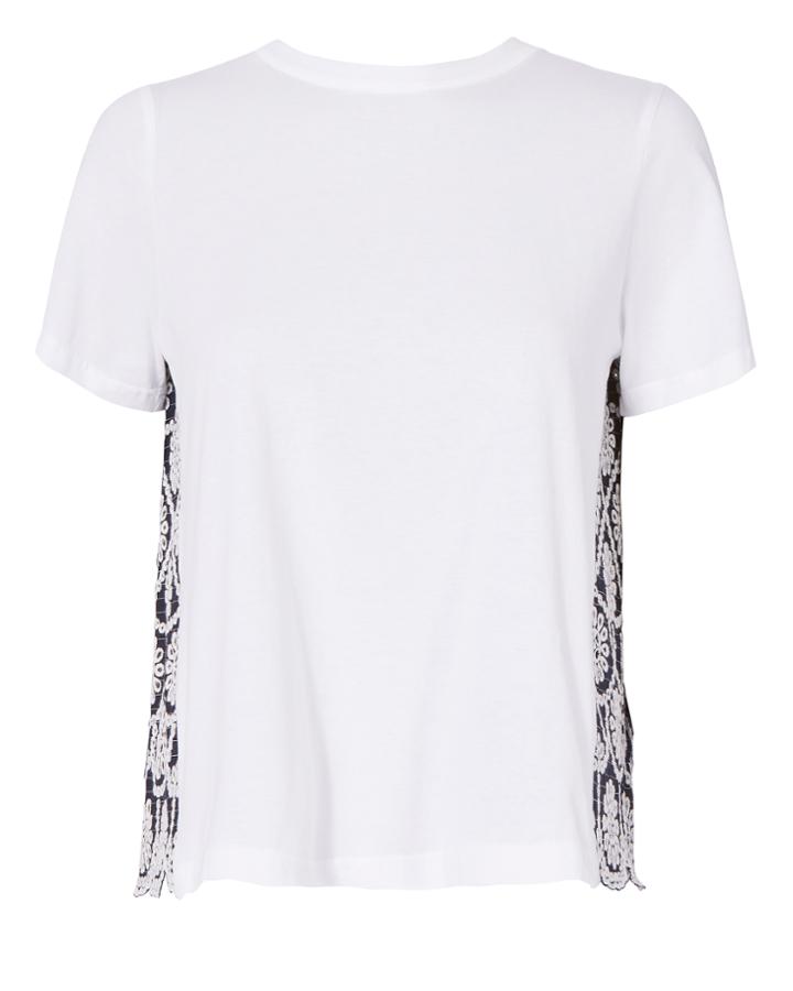 Sea Pinstripe Eyelet Combo T-shirt Mult-med 2 P