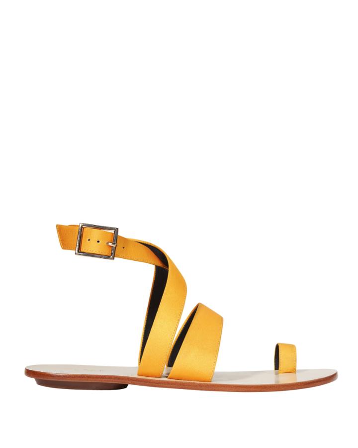 Tibi Hallie Yellow Toe Ring Sandals Yellow 37
