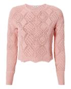Torn Ronny Kobo Avia Knit Top Pink S