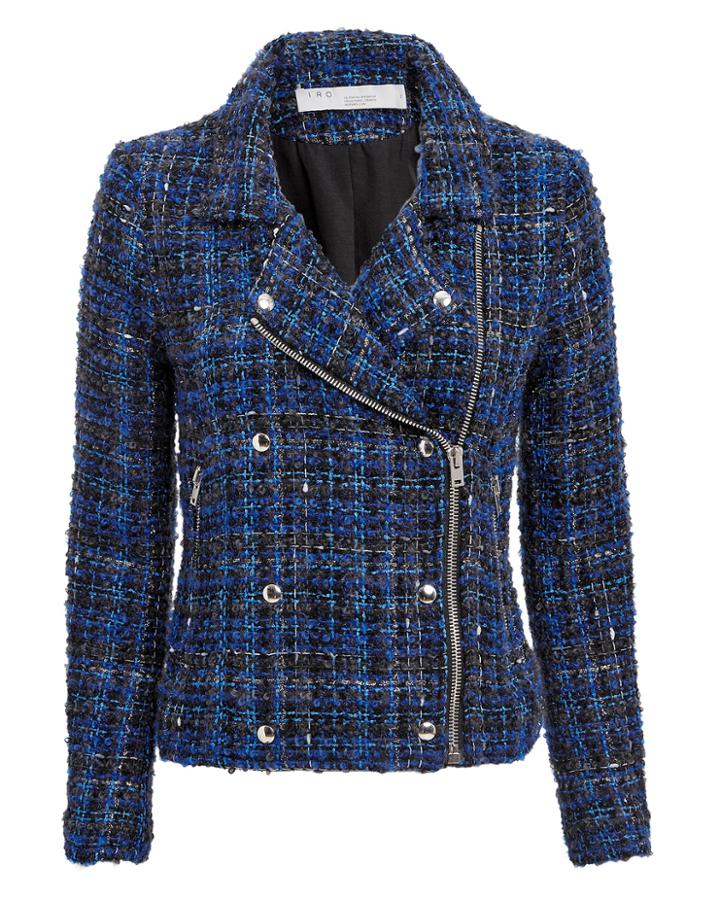 Iro Skye Moto-style Jacket Blue 36
