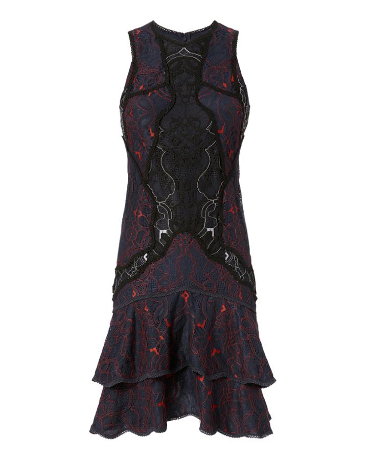 Jonathan Simkhai Two-tone Lace Mini Dress