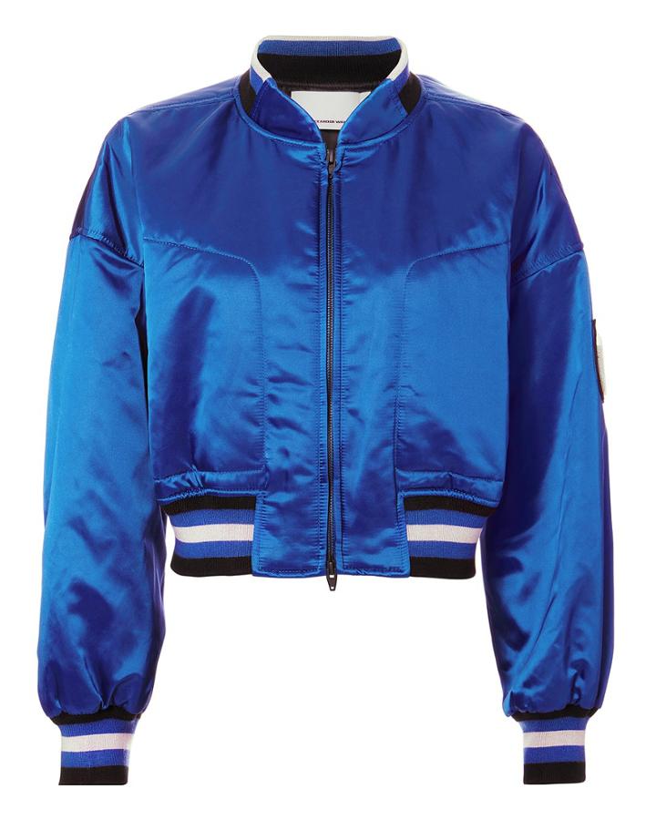 T By Alexander Wang Lapis Blue Bomber Jacket Blue-med P