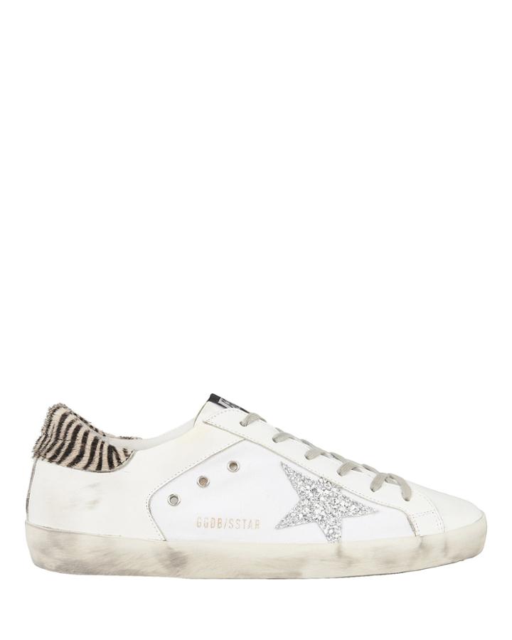 Golden Goose Superstar Glitter Zebra Low-top Sneakers White/silver/zebra 38