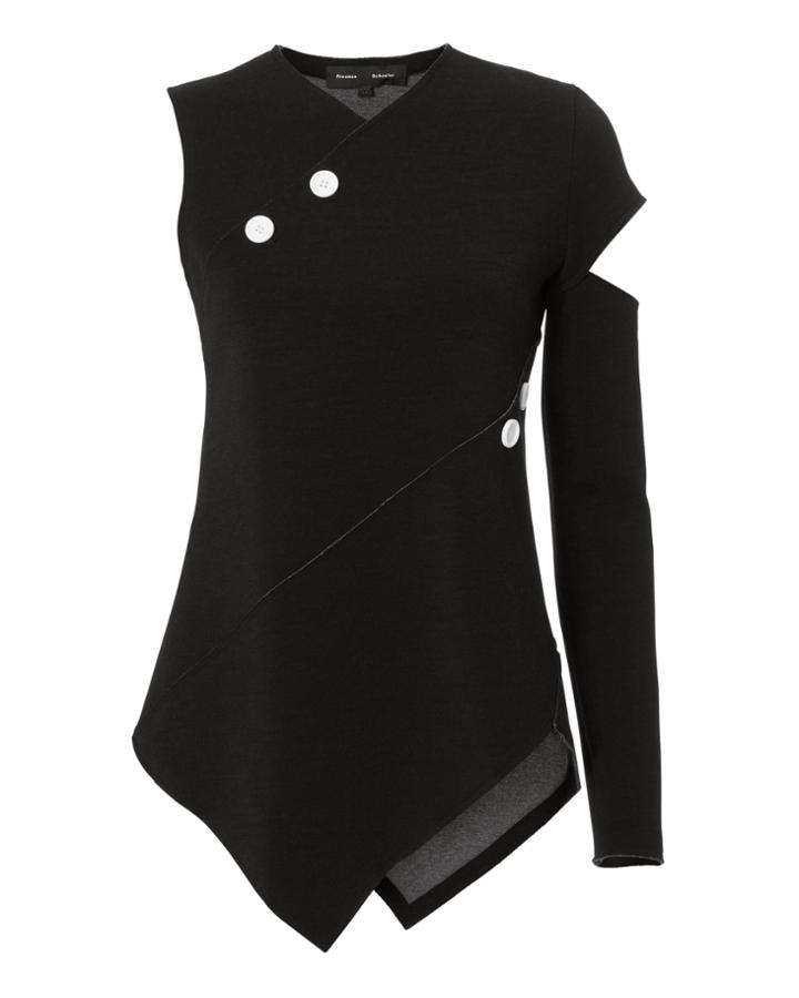 Proenza Schouler One Sleeve Button Top