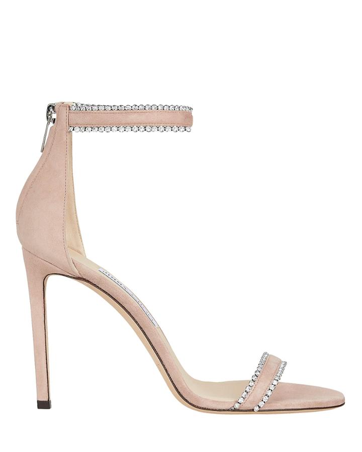 Jimmy Choo Dochas Crystal Embellished Sandal Blush 39
