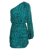 Michelle Mason Blue Leopard Mini Dress Blue/black 4