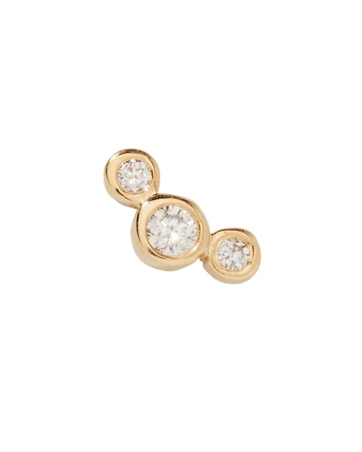Zoe Chicco Small Graduated Diamond Stud Gold 1size