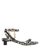 Tibi Nathan Dalmatian Chain Kitten Heels Black/white 37