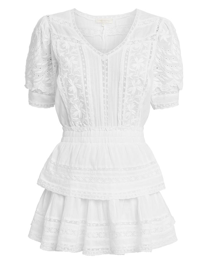Love Shack Fancy Loveshackfancy Marissa Mini Dress White M