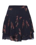Derek Lam 10 Crosby Pleated Navy Mini Skirt Navy 00