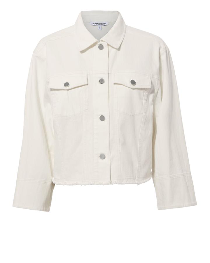 Elizabeth And James Branson White Denim Jacket White S