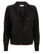 Anine Bing Mason Lurex Cardigan Black M