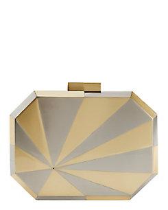 Nathalie Trad James Stainless Steel And Brass Clutch