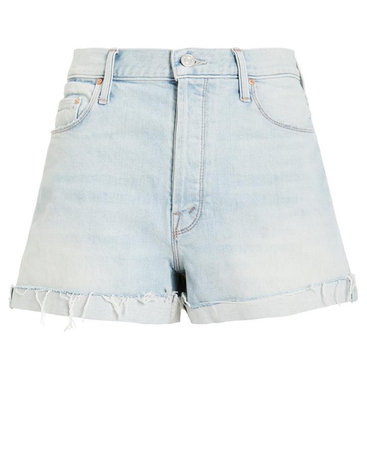 Mother The Proper Denim Shorts Light Wash Denim 29