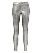 Rta Metallic Leather Jeans Silver 26