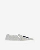 Joshua Sanders Ny Slip On Felt Sneakers: Grey