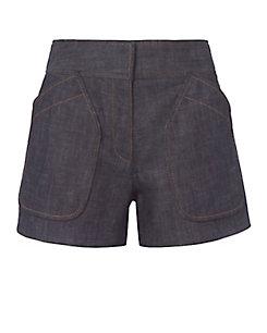 Derek Lam Patch Pocket Indigo Shorts