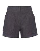 Derek Lam Patch Pocket Indigo Shorts