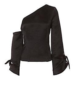 Exclusive For Intermix Verona One Shoulder Grommet Detail Top