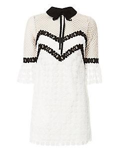 Self-portrait Petal Monochrome Minidress
