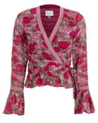 Alexis Stacia Floral Wrap Top Red/pink/floral P