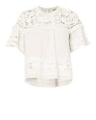 Sea White 3d Gauze Lace Top