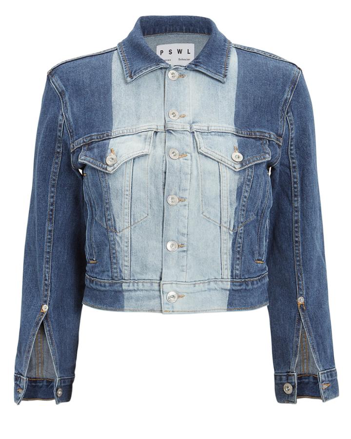 Proenza Schouler Pswl Two-tone Denim Jacket Denim P