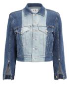Proenza Schouler Pswl Two-tone Denim Jacket Denim P