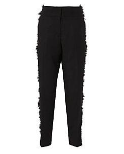 Derek Lam Wool Side Fringe Tapered Pants